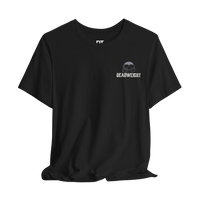 DailyThreadCo. black 100% cotton graphic gym tee with 'DEADWEIGHT' skull logo on chest.