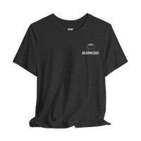 DailyThreadCo. dark grey cotton graphic gym tee with 'DEADWEIGHT' text and skull emblem on chest.