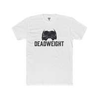 DailyThreadCo. white cotton t-shirt with a black skull graphic and 