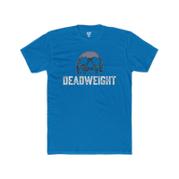 DailyThreadCo. blue cotton t-shirt with a distressed skull graphic and 