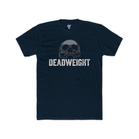 DailyThreadCo. navy blue cotton t-shirt with a distressed skull graphic and 