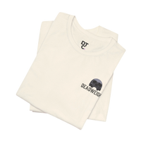 DailyThreadCo. cream 100% cotton t-shirt with distressed skull graphic and 