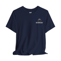 DailyThreadCo. navy blue 100% cotton t-shirt with distressed skull graphic and 