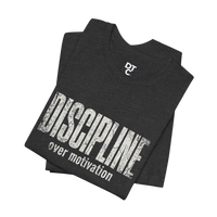 DailyThreadCo. dark grey cotton t-shirt with distressed white text reading 