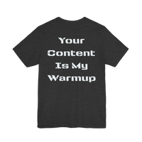 DailyThreadCo. dark heather grey cotton graphic tee with white text 