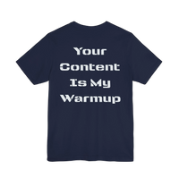 DailyThreadCo. navy blue cotton graphic tee with white text 