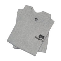 DailyThreadCo. grey cotton graphic tee with 'Deadweight' skull logo and text on back. Relaxed fit, crew neck.