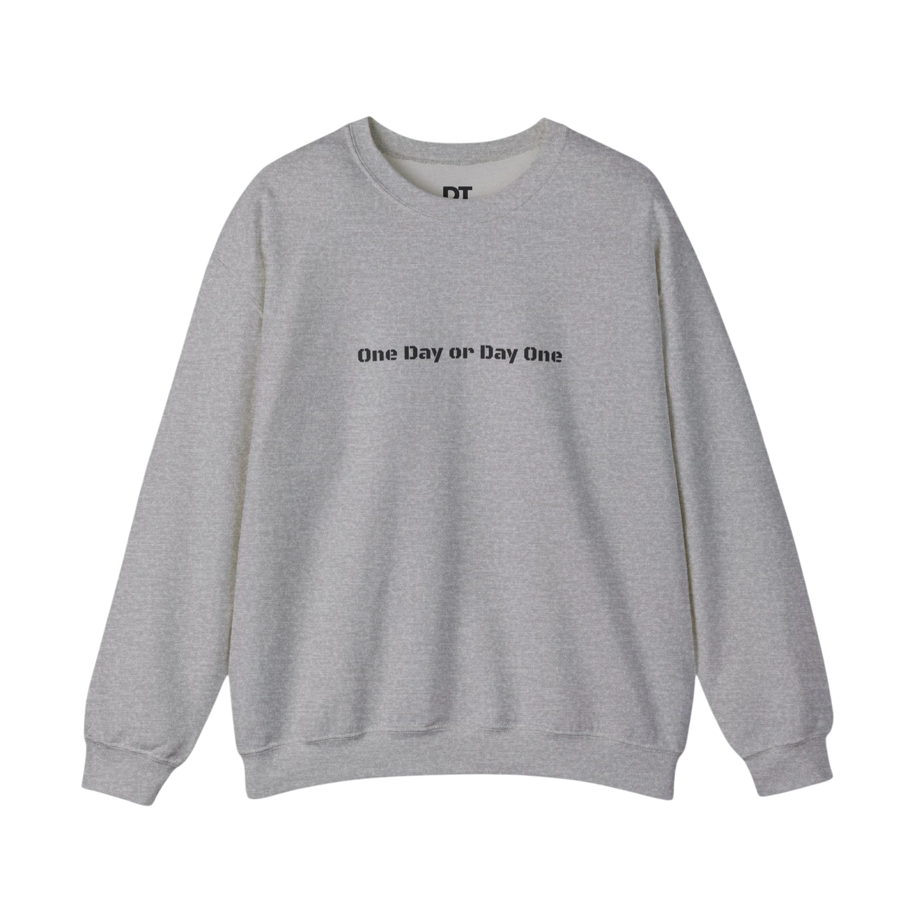 DailyThreadCo. light grey heathered crewneck sweatshirt with
