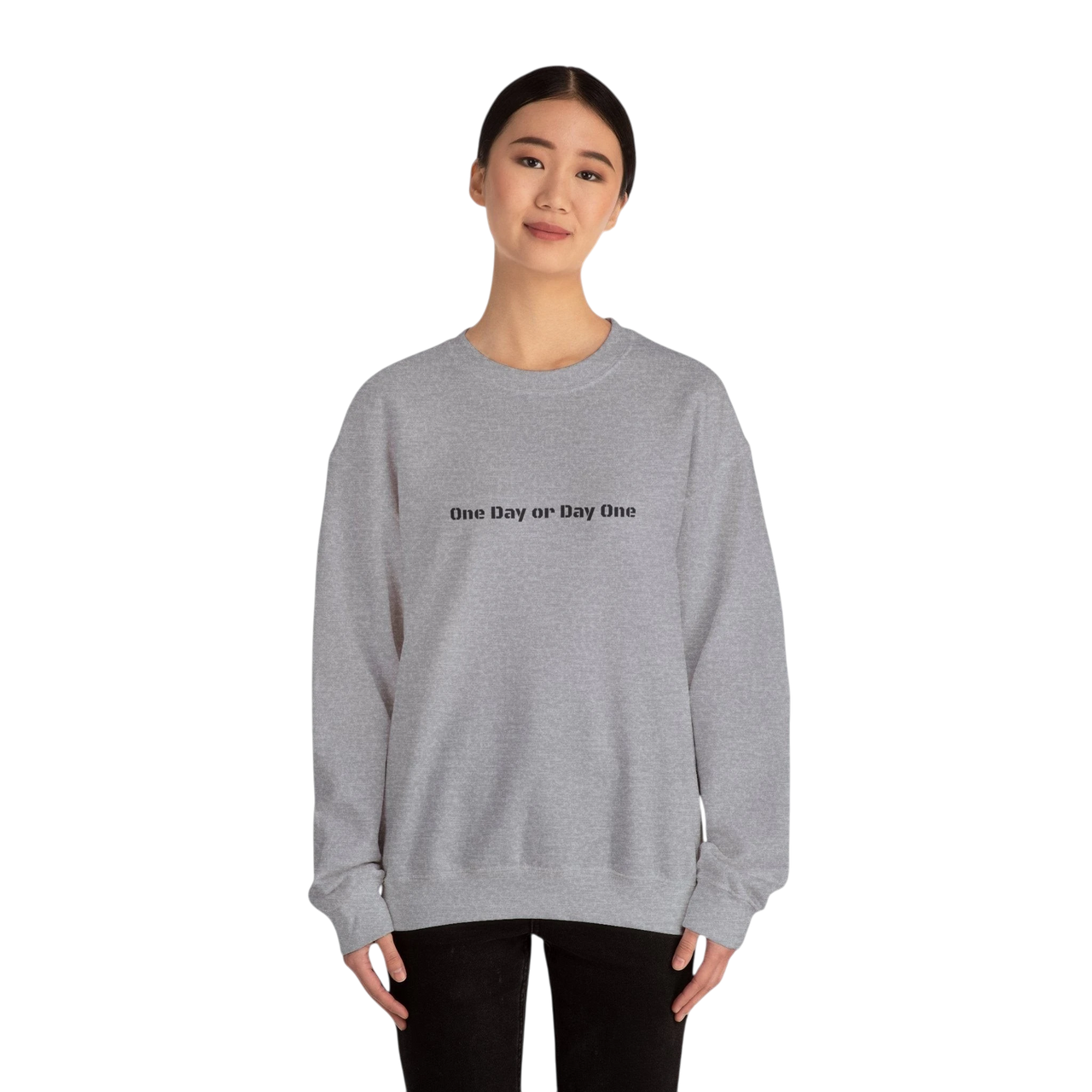 DailyThreadCo. grey crewneck sweatshirt with