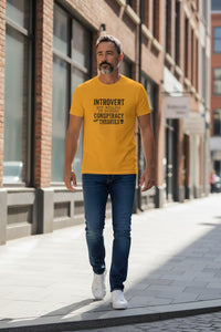 DailyThreadCo. yellow cotton t-shirt with black text: 