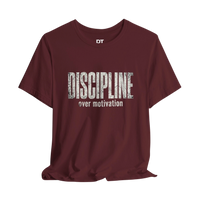 DailyThreadCo. maroon 100% cotton t-shirt with distressed 