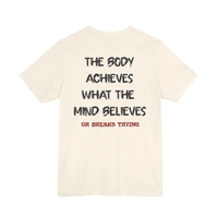 DailyThreadCo. cream cotton athletic tee with 
