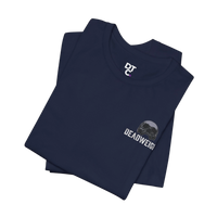 DailyThreadCo. navy blue cotton athletic tee with crew neck and 