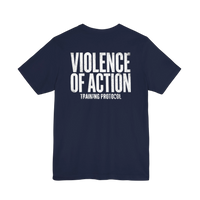 DailyThreadCo. navy blue 100% cotton t-shirt with 