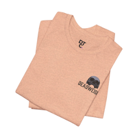 DailyThreadCo. peach athletic tee with crew neck and 