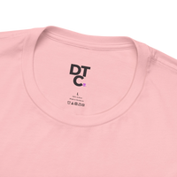 DailyThreadCo. light pink 100% cotton t-shirt with crew neck and size L label. Gothic graphic tee.