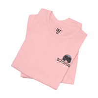 DailyThreadCo. pink 100% cotton t-shirt with distressed skull graphic and 