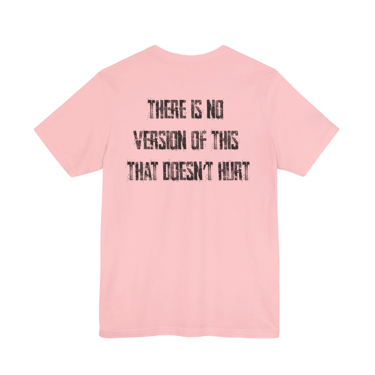 DailyThreadCo. pink 100% cotton t-shirt with distressed text graphic on back
