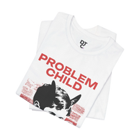 DailyThreadCo. white 100% cotton t-shirt with red 