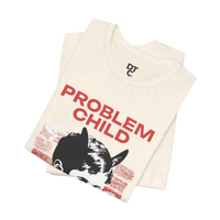 DailyThreadCo. cream cotton t-shirt with red 