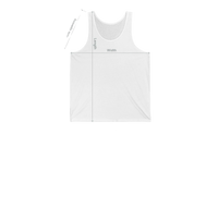 DailyThreadCo. white cotton tank top with retro red 