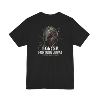 DailyThreadCo. black 100% cotton t-shirt with a distressed Spartan helmet graphic and 