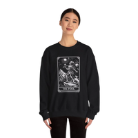 DailyThreadCo black crewneck sweatshirt with a vintage 
