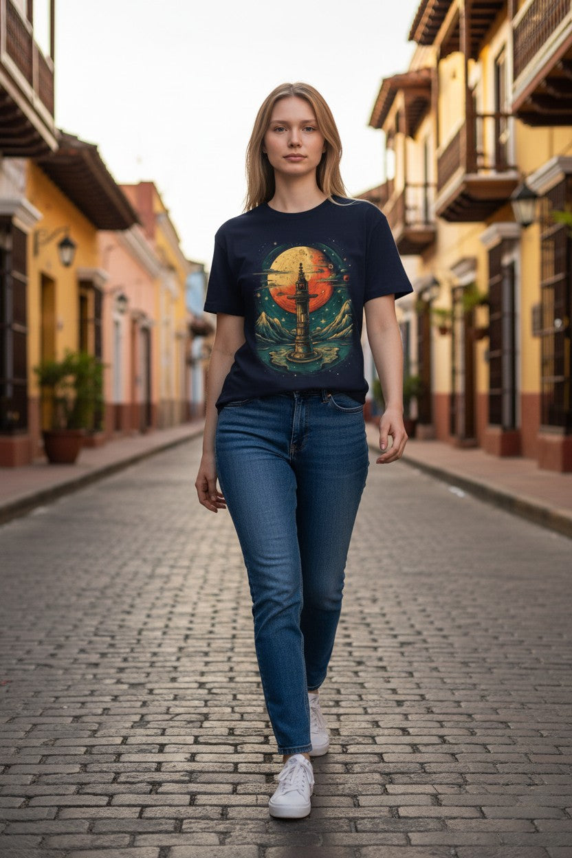 Vintage Telescope Tee — Vintage Space Adventure T‑Shirt