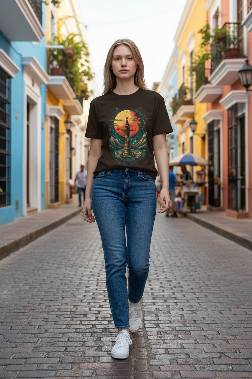 Vintage Telescope Tee — Vintage Space Adventure T‑Shirt