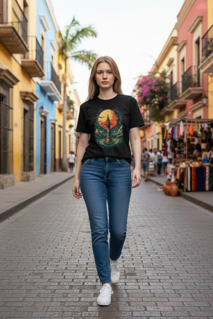 Vintage Telescope Tee — Vintage Space Adventure T‑Shirt