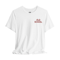 DailyThreadCo. white 100% cotton t-shirt with red 
