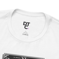 DailyThreadCo. white 100% cotton t-shirt with a black and white tarot card graphic. Size L.